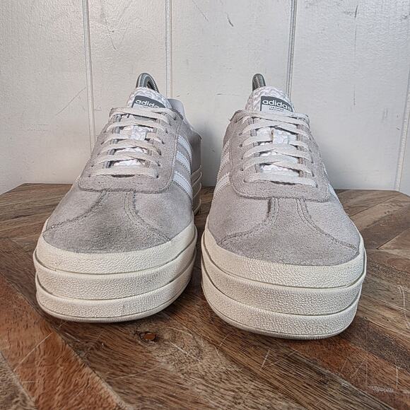 Adidas Women's Gazelle Platform Athletic Shoes - Gray and White TRADE FOR 6.5!!! - Picture 2 of 10